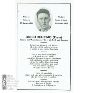 Ricordo funebre di Guido Bellemo