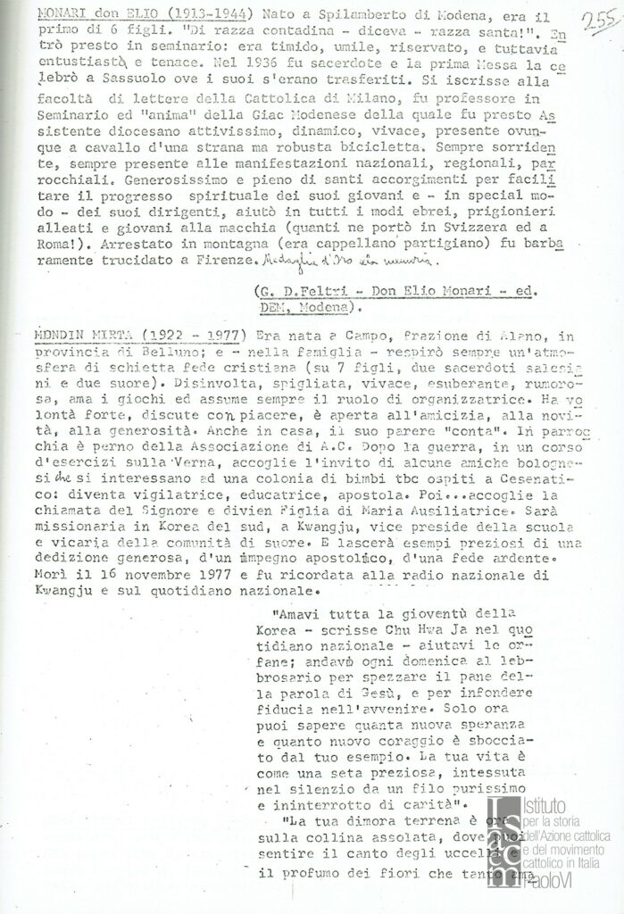 Breve biografia Elio Monari